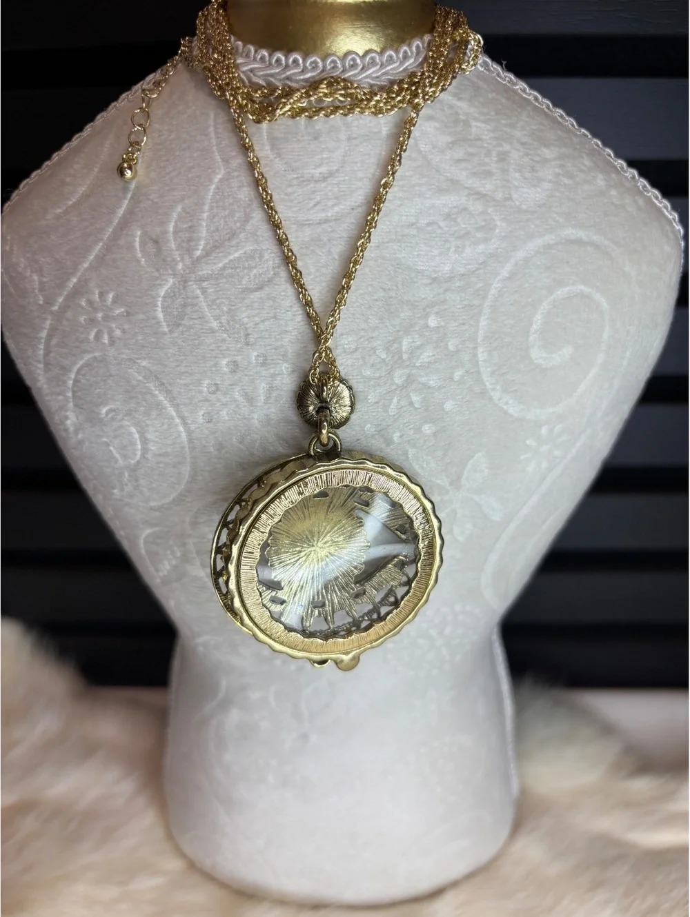 Evil Eye Magnifying Glass Pendant Necklace